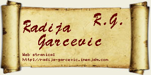 Radija Garčević vizit kartica